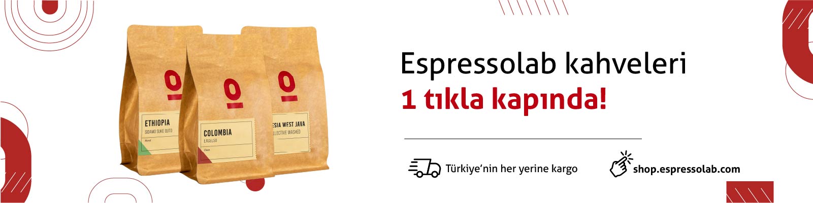 Espressolab kahveleri 1 tıkla kapında