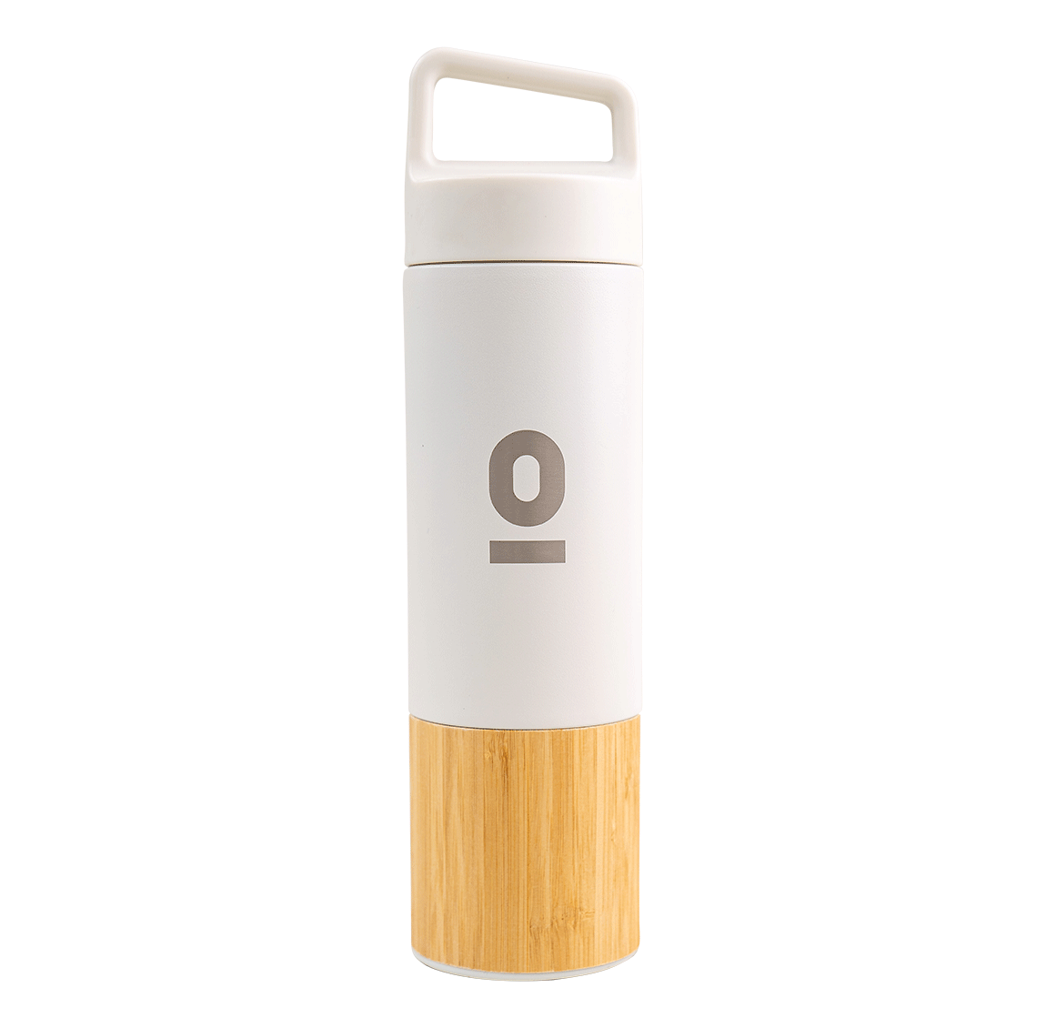 White Bamboo Thermos With Handle 500 ml No:44