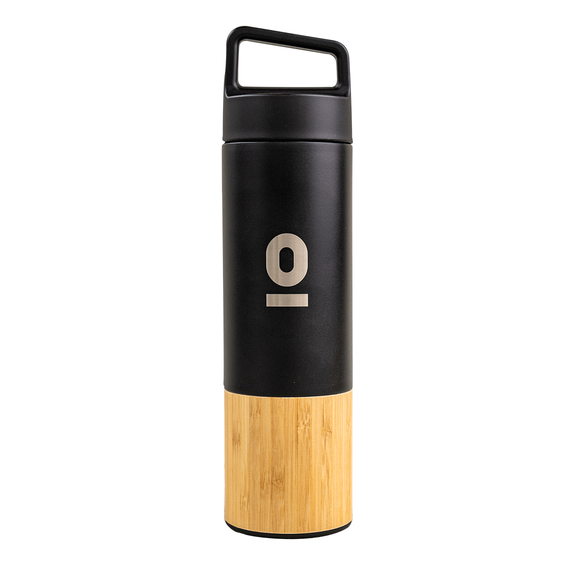 Black Bamboo Thermos With Handle 500 ml No:44